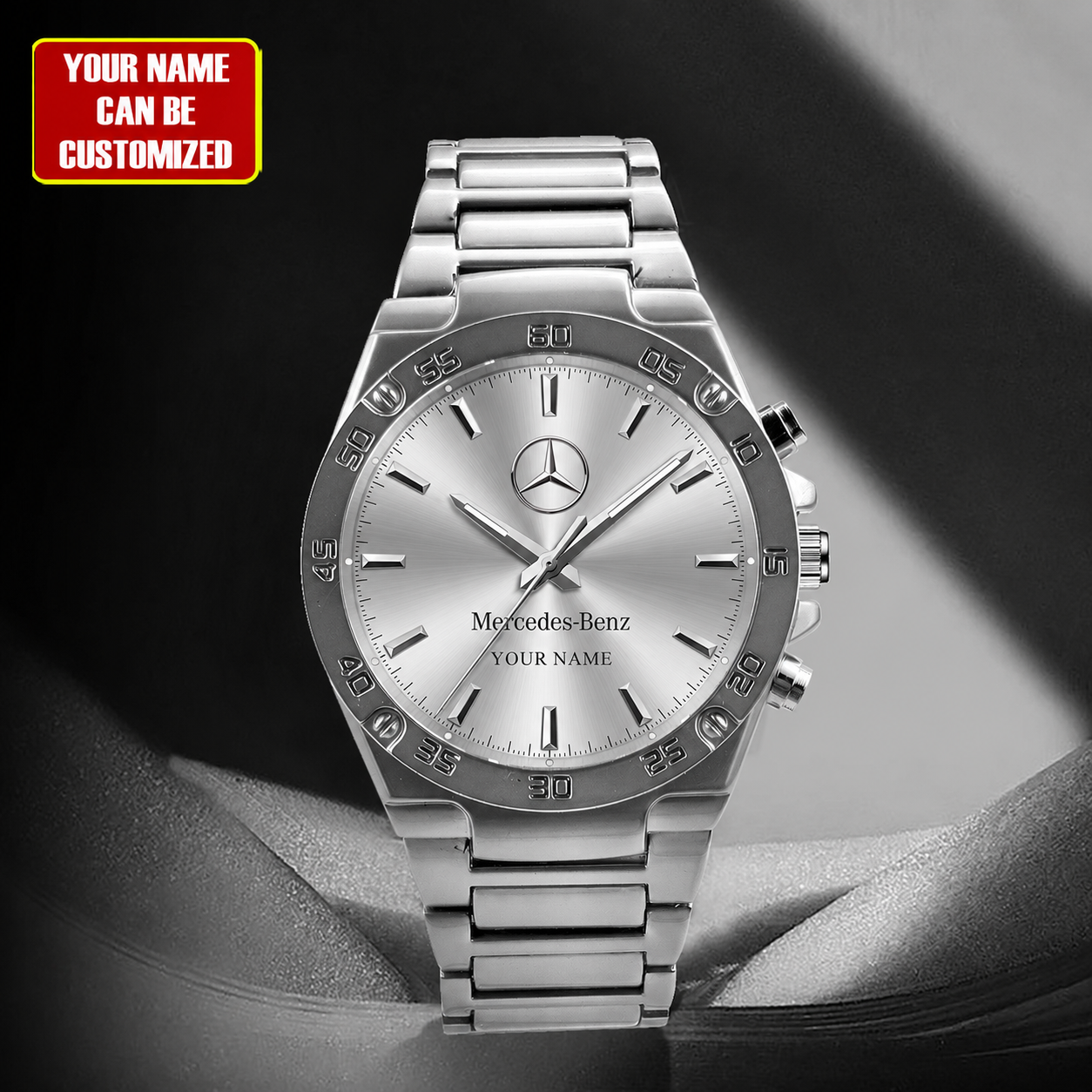 Personalized Merc Elegant Dial Steel Watch