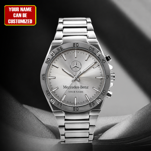 Personalized Merc Elegant Dial Steel Watch V2