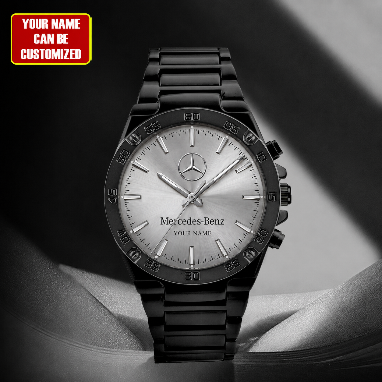 Personalized Merc Elegant Dial Steel Watch V2