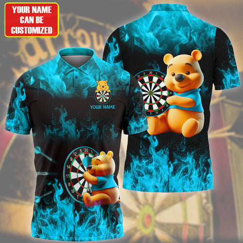 Personalized Name Teal Wtp Darts Fire All Over Printed Unisex Shirt Q150603