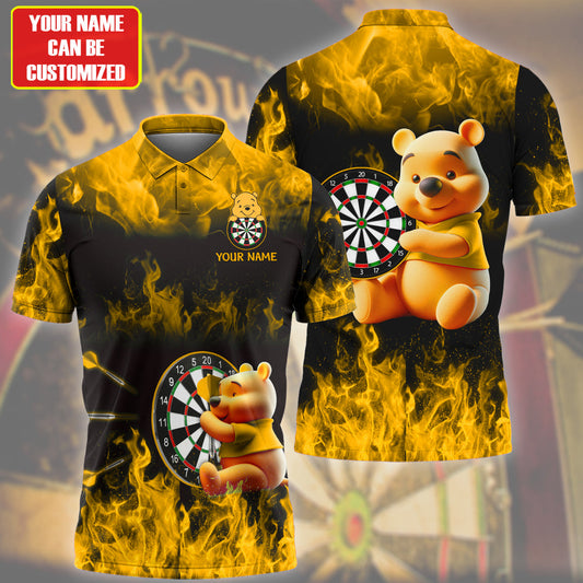 Personalized Name Yellow Wtp Darts Fire All Over Printed Unisex Shirt Q150603