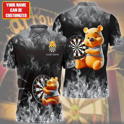 Personalized Name Black Wtp Darts Fire All Over Printed Unisex Shirt Q150603