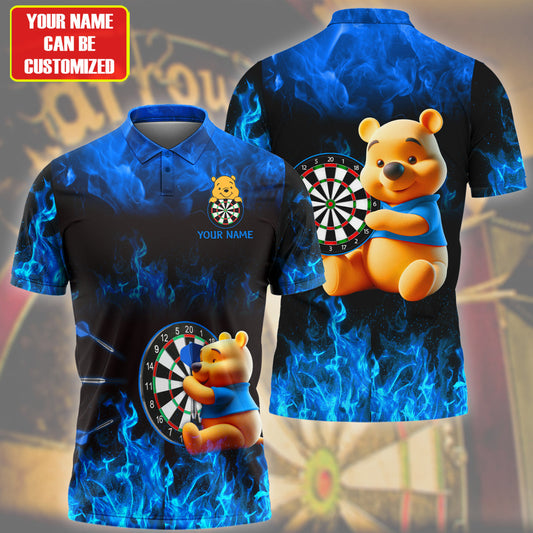 Personalized Name Blue Wtp Darts Fire All Over Printed Unisex Shirt Q150603