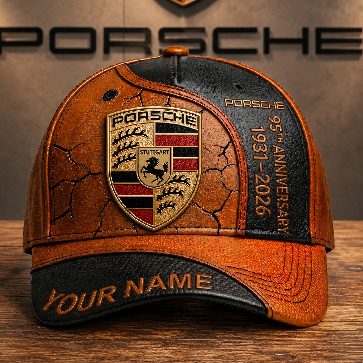 Personalized Pors 95TH Anniversary Leather Classic Cap