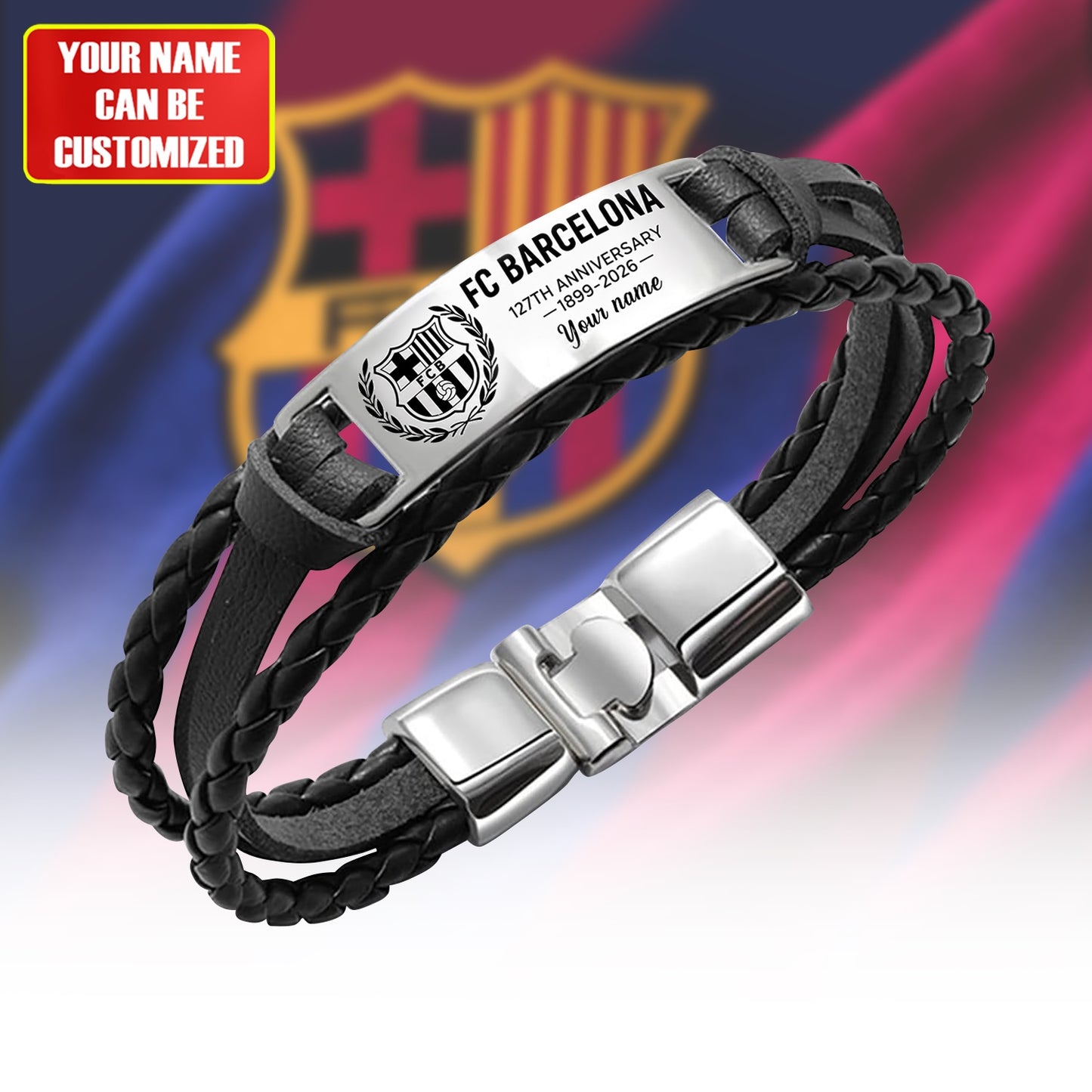 Barca FC 127TH Anniversary Personalized Handmade Bracelet Gift For Fans (1899-2026)