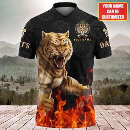 Personalized Name Darts Tiger All Over Printed Unisex Shirt Q150805