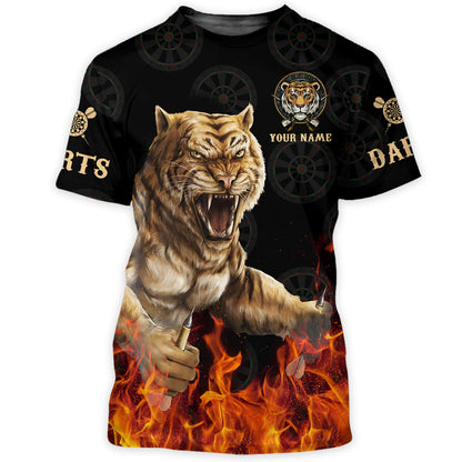 Personalized Name Darts Tiger All Over Printed Unisex Shirt Q150805
