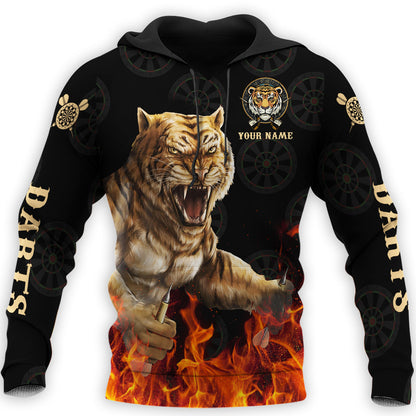 Personalized Name Darts Tiger All Over Printed Unisex Shirt Q150805