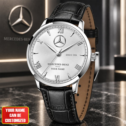 Personalized Merc Since 1926 Luxury Classic Leather Watch