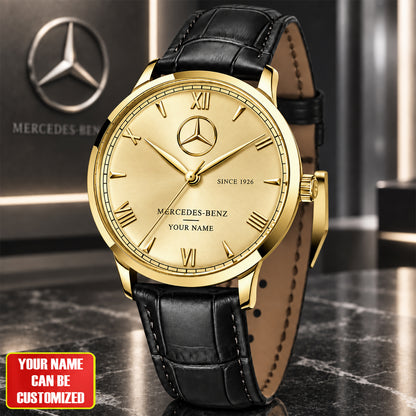 Personalized Merc Since 1926 Luxury Classic Leather Watch