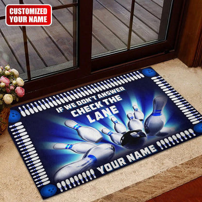 Bowling Funny Personalized Doormat Q150911