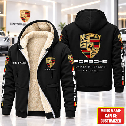 Personalized Pors 2026 Fleece 3D Unisex Hooded Jacket