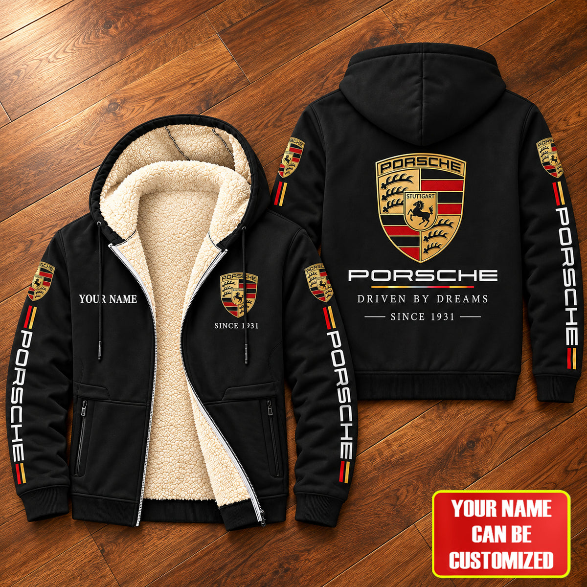 Personalized Pors 2026 Fleece 3D Unisex Hooded Jacket