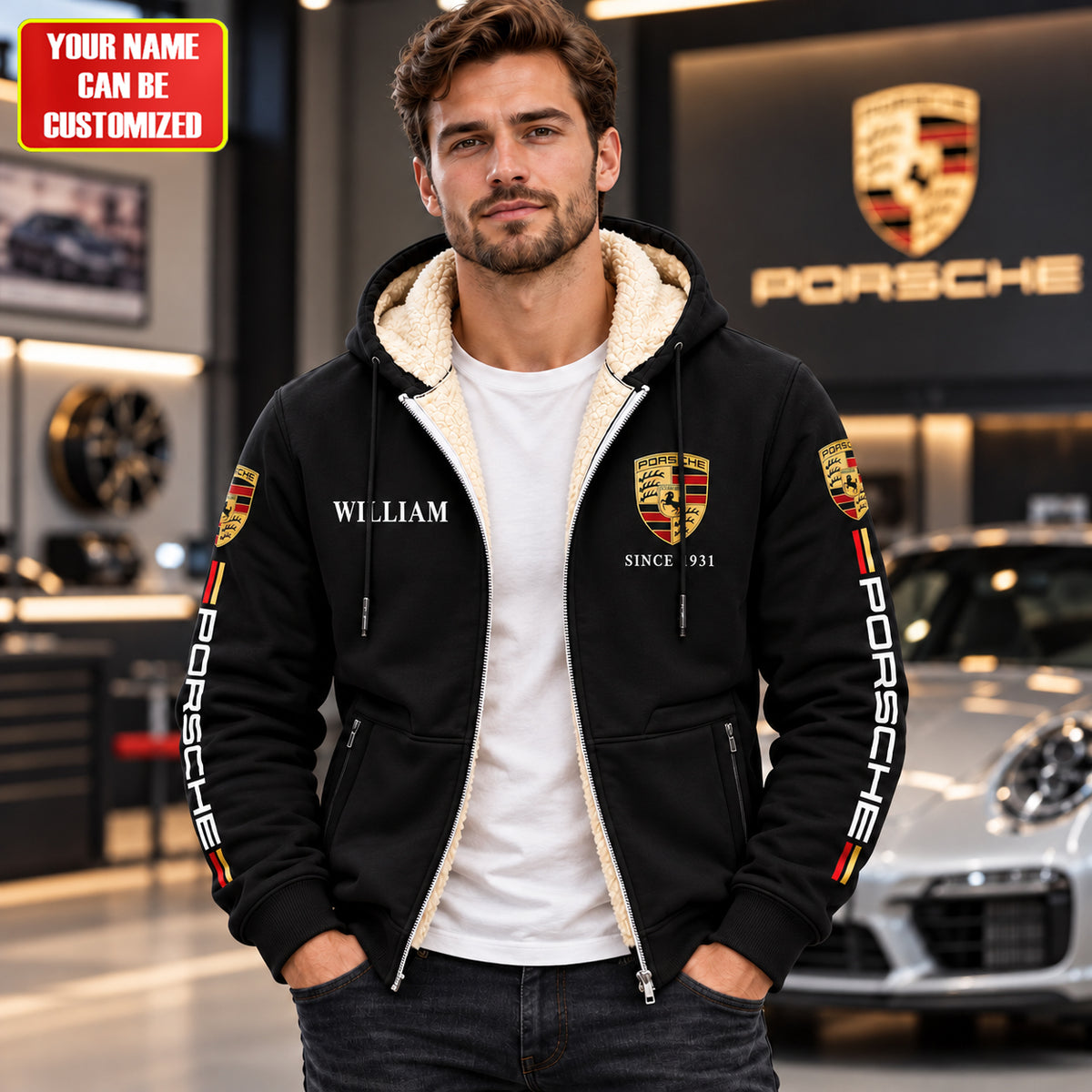 Personalized Pors 2026 Fleece 3D Unisex Hooded Jacket