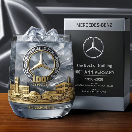 Personalized Merc 100th Anniversary Whisky , Merc Whiskey Glass, Holiday Gifts