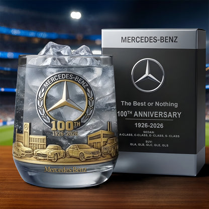 Personalized Merc 100th Anniversary Whisky , Merc Whiskey Glass, Holiday Gifts