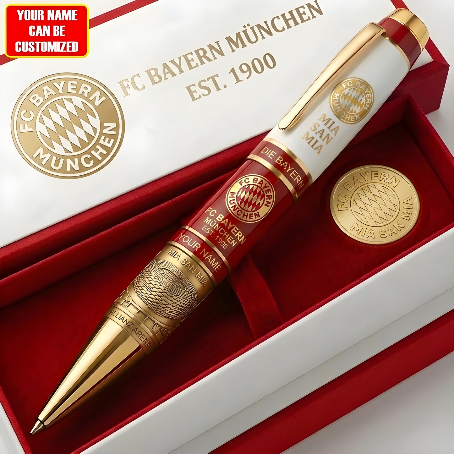 Personalized Bayern Munich Est 1900 Edition Ballpoint Pen (1900- 2026)
