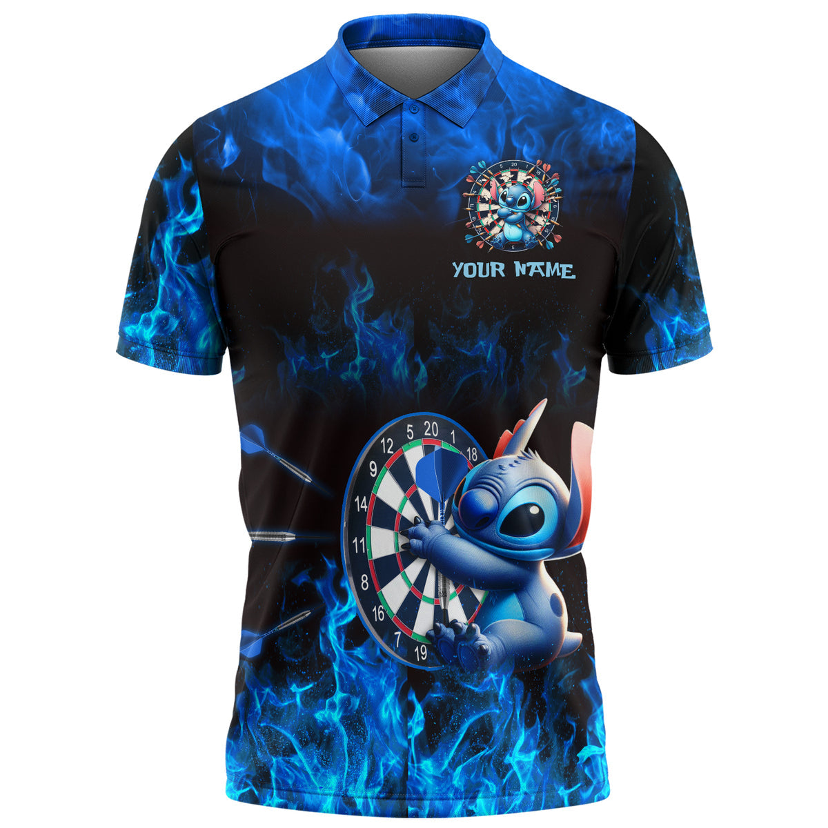 Personalized Name St Darts Fire All Over Printed Unisex Shirt Q160401