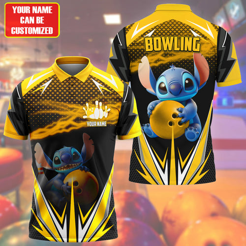Personalized Name ST Bowling Yellow Version All Over Printed Unisex Shirt Q160501