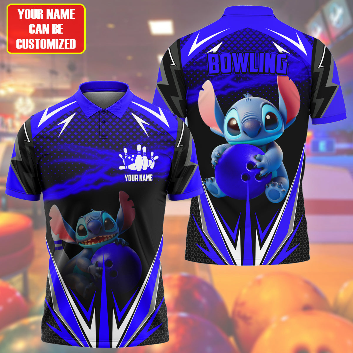 Personalized Name ST Bowling Blue Version All Over Printed Unisex Shirt Q160501