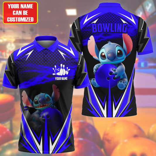 Personalized Name ST Bowling Blue Version All Over Printed Unisex Shirt Q160501