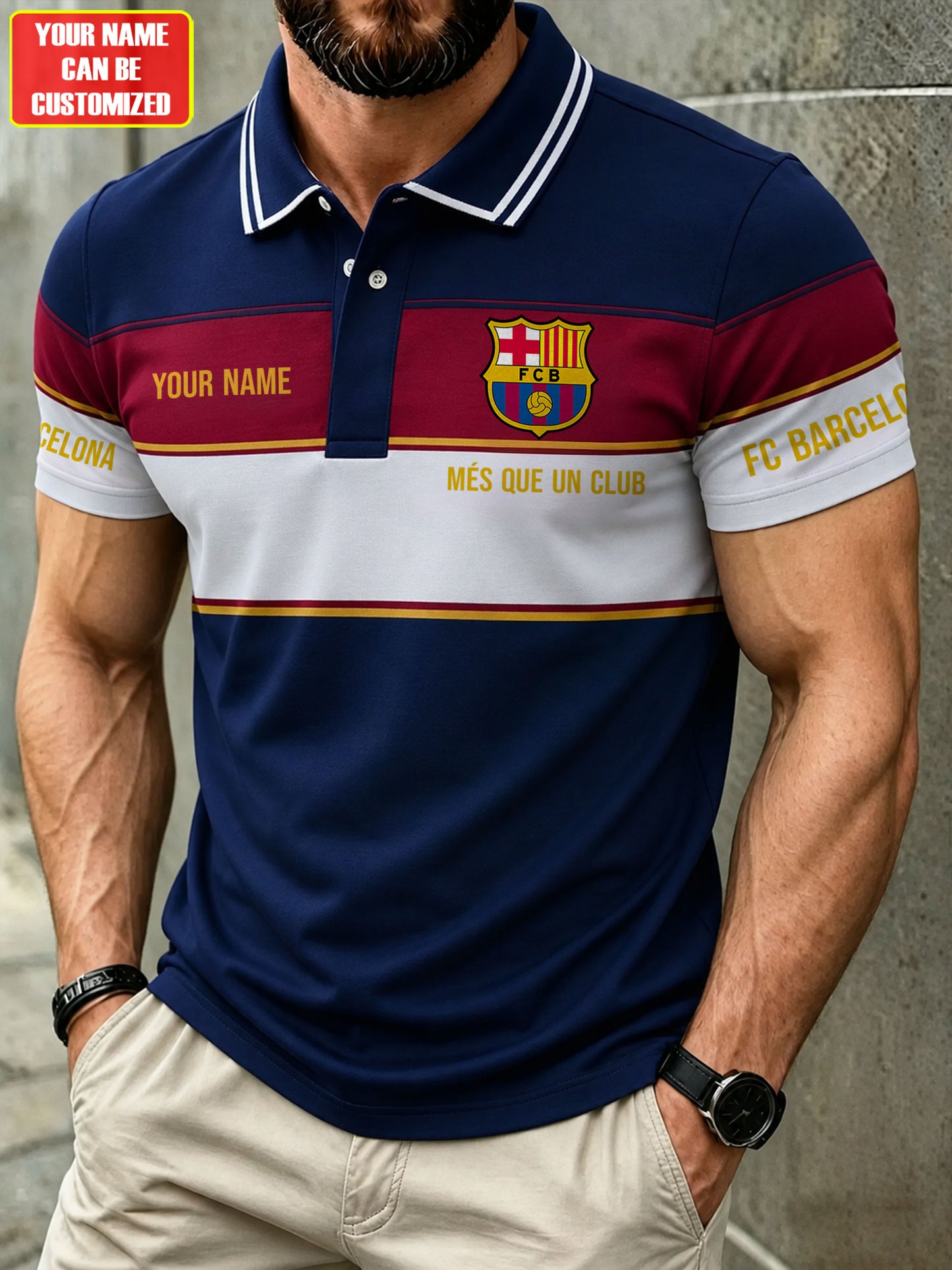 Personalized Barca FC Sport Casual All Over Printed Shirt