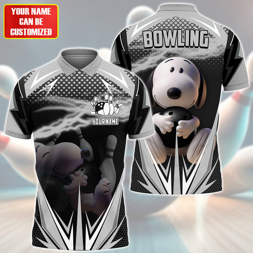 Personalized Name Snp Bowling Black Version All Over Printed Unisex Shirt Q160503