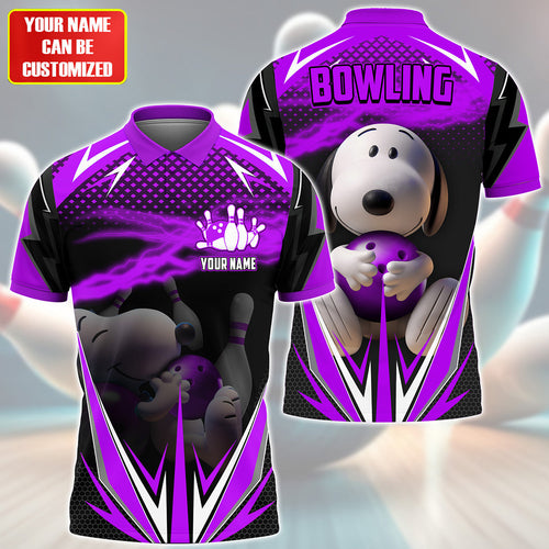 Personalized Name Snp Bowling Purple Version All Over Printed Unisex Shirt Q160503