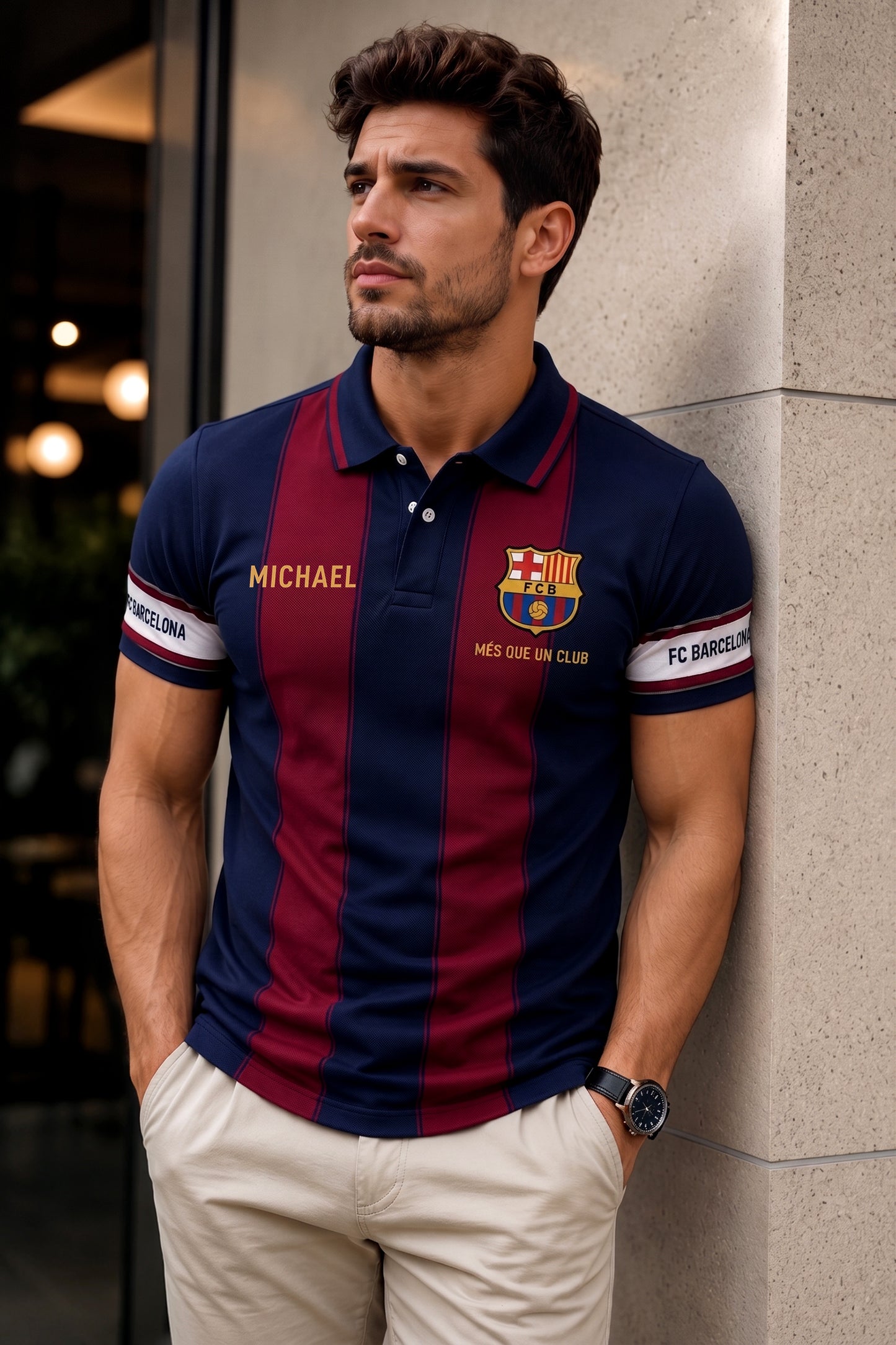 Personalized Barca FC Sport Casual All Over Printed Shirt V2