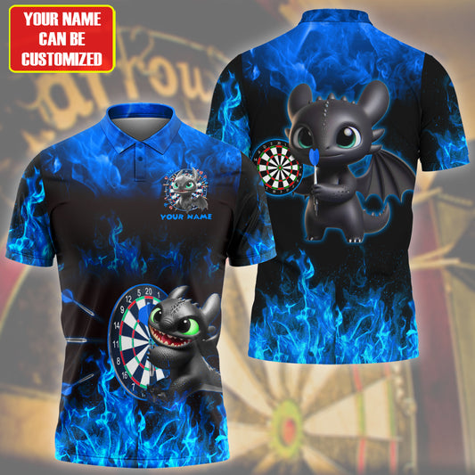 Personalized Toothless Darts Fire Blue Version All Over Printed Unisex Shirt Q160604