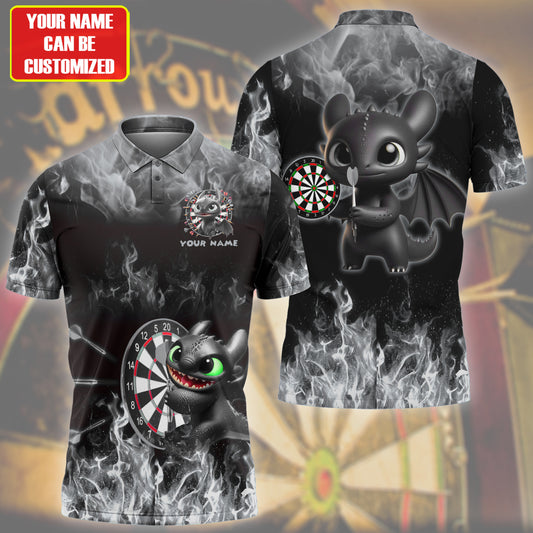 Personalized Toothless Darts Fire Black Version All Over Printed Unisex Shirt Q160604