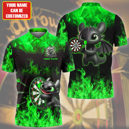 Personalized Toothless Darts Fire Green Version All Over Printed Unisex Shirt Q160604