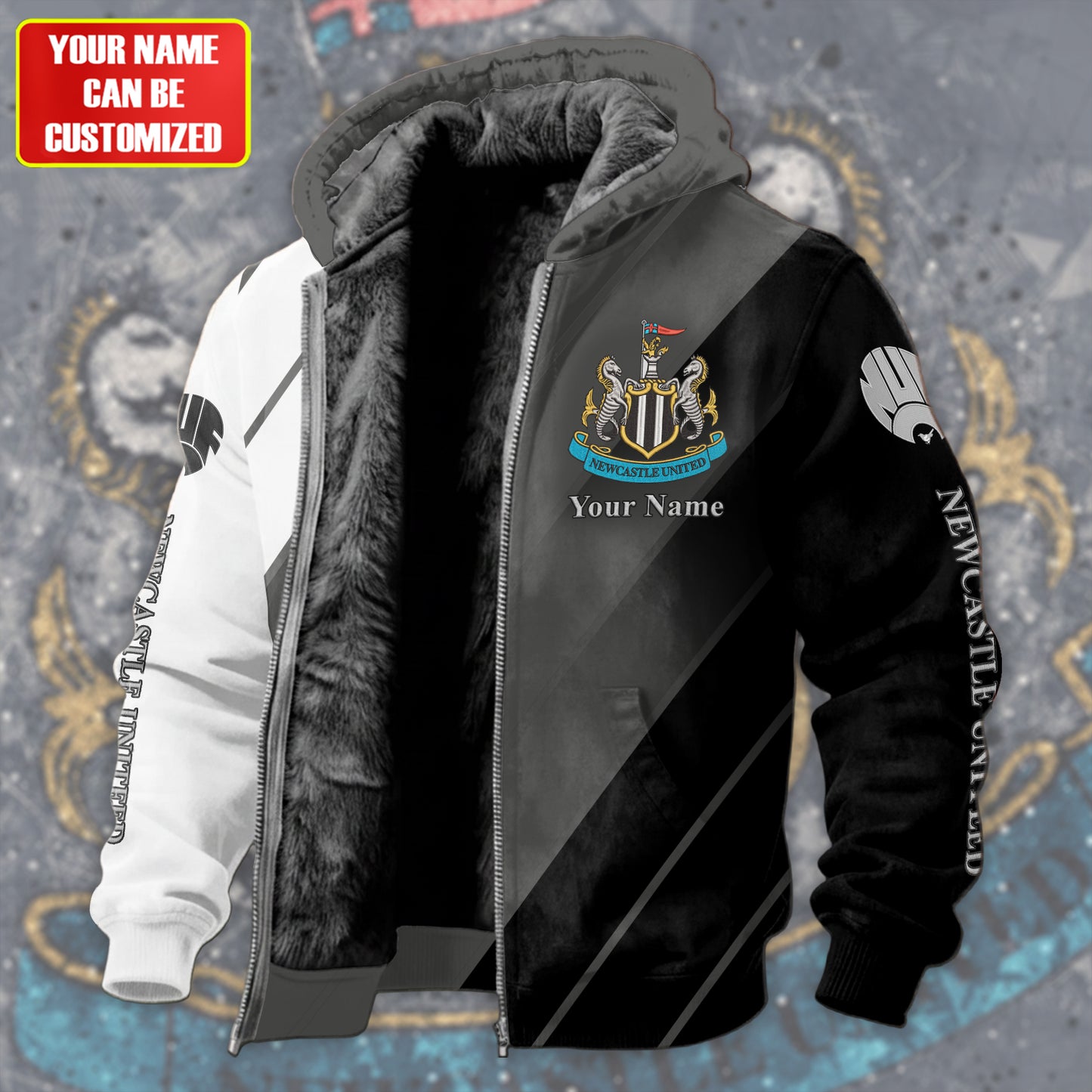 Personalized Newcastle United Fleece inside Jacket
