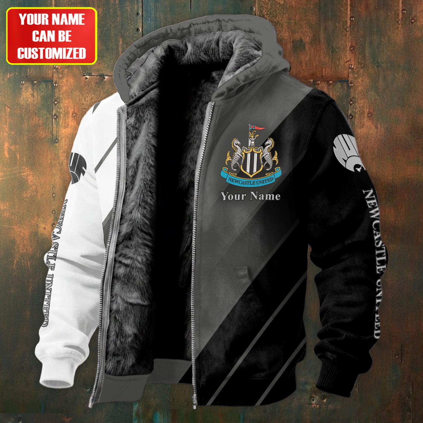 Personalized Newcastle United Fleece inside Jacket