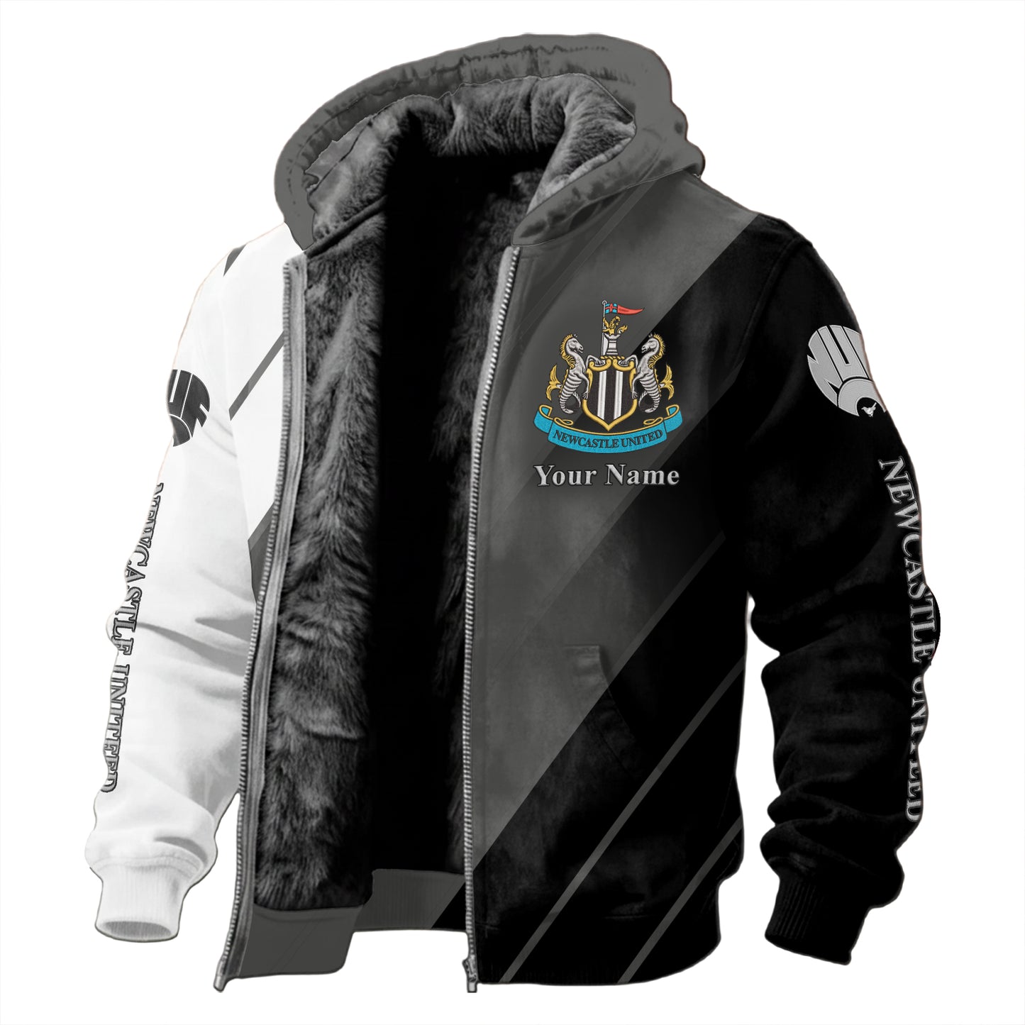 Personalized Newcastle United Fleece inside Jacket
