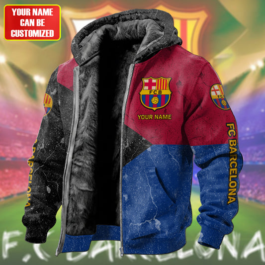 Personalized Barca Fleece inside Jacket V6