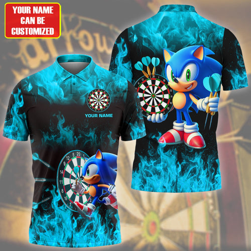 Personalized Name Sn Darts Yellow Teal Version All Over Printed Unisex Shirt Q170208