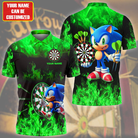 Personalized Name Sn Darts Green Teal Version All Over Printed Unisex Shirt Q170208