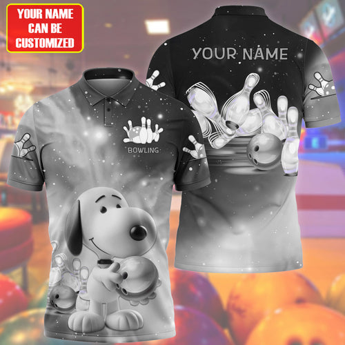 Personalized Name Black Snp Bowling All Over Printed Unisex Shirt Q170501