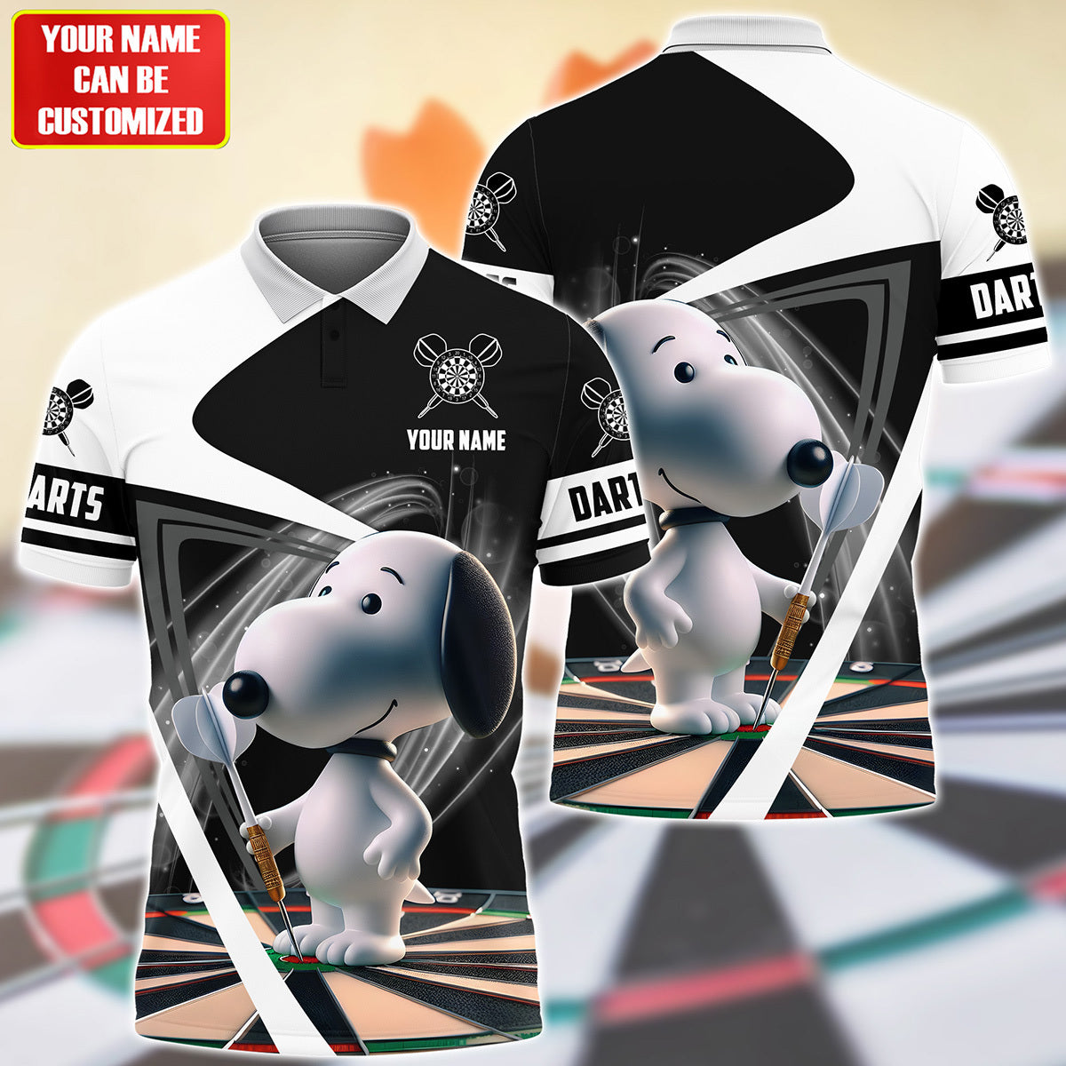 Personalized Name Black Snp Darts All Over Printed Unisex Shirt Q170503