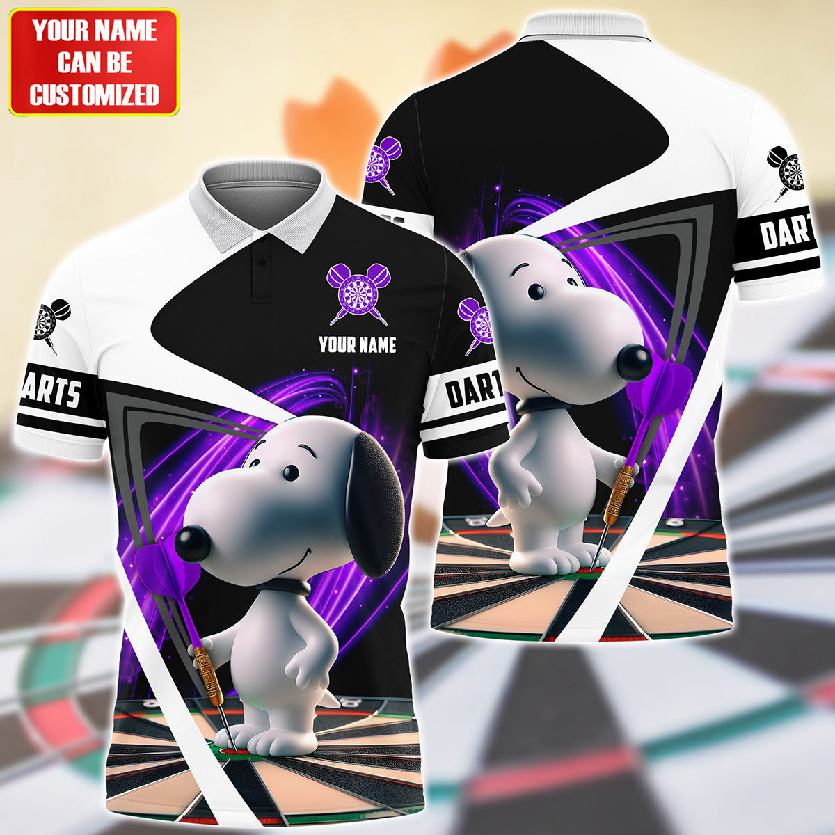 Personalized Name Purple Snp Darts All Over Printed Unisex Shirt Q170503