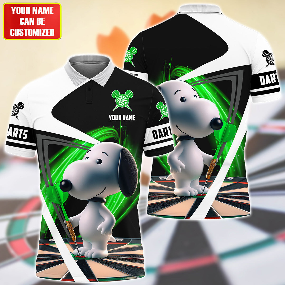 Personalized Name Green Snp Darts All Over Printed Unisex Shirt Q170503