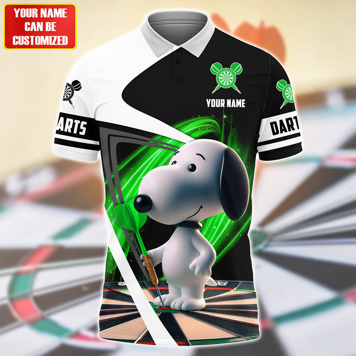 Personalized Name Green Snp Darts All Over Printed Unisex Shirt Q170503