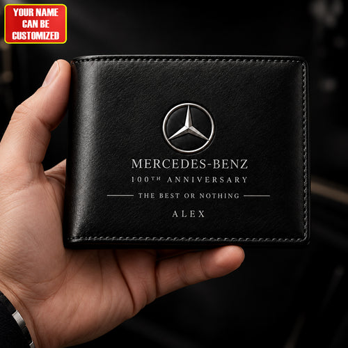 Personalized Merc 100TH Anniversary Luxury Leather Wallet (1926-2026)