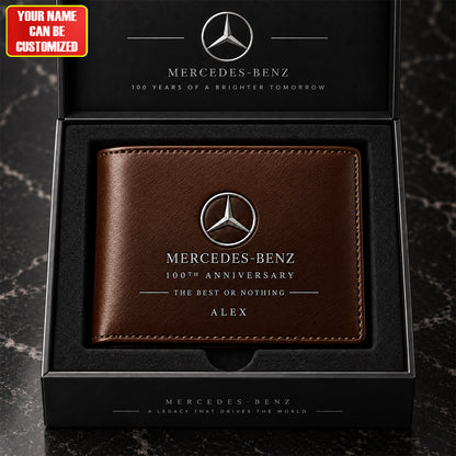 Personalized Merc 100TH Anniversary Luxury Leather Wallet (1926-2026)