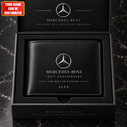 Personalized Merc 100TH Anniversary Luxury Leather Wallet (1926-2026)