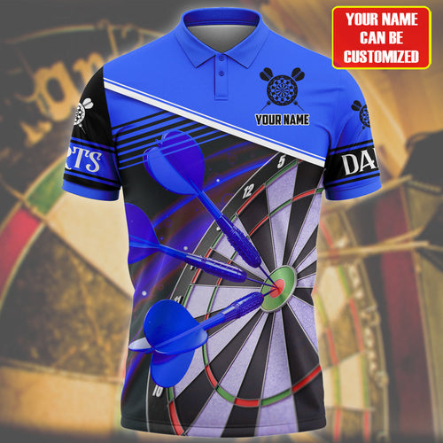 Personalized Name Blue Darts Q2 All Over Printed Unisex Shirt Q130911