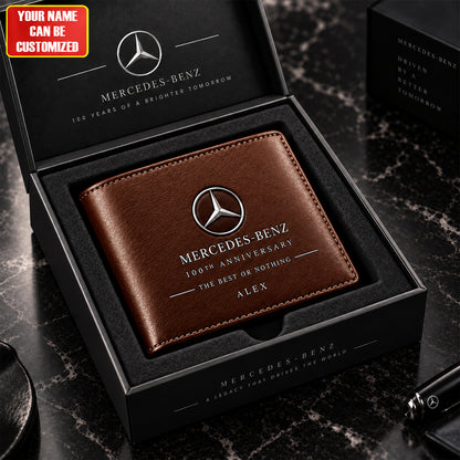 Personalized Merc 100TH Anniversary Luxury Leather Wallet (1926-2026)