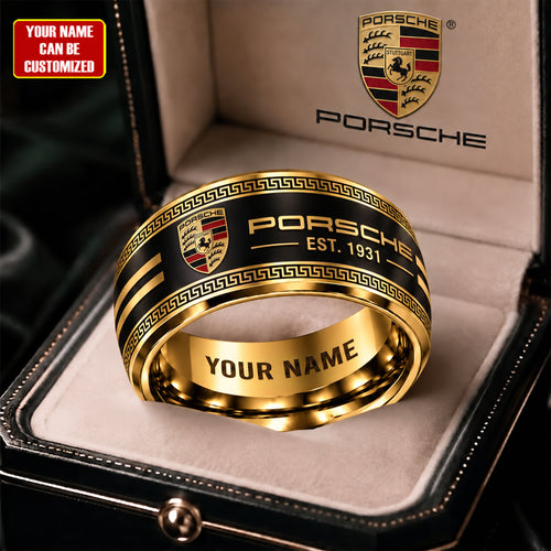 Personalized Pors EST 1931 Luxury Custom Alloy Ring