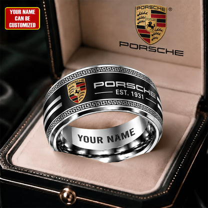 Personalized Pors EST 1931 Luxury Custom Alloy Ring
